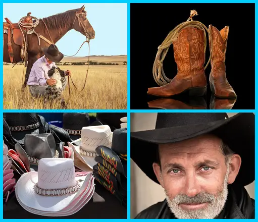 Cowboy Rätsel für Senioren- 4 Bilder ein Wort