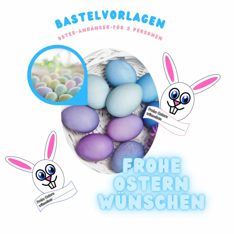 5 lustigste Oster-Geschenk-Anhänger „Frohe Ostern wünschen“