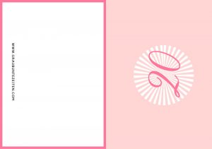 Auf dieser Einladungskarte ist eine rosa 20 auf einem weißen Kreis zu sehen.