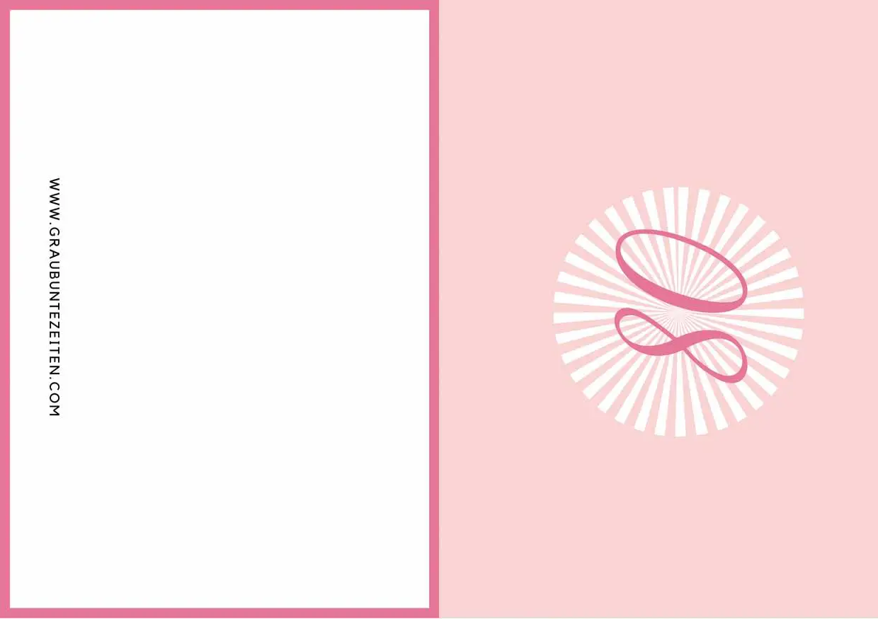 Auf dieser Einladungskarte ist eine rosa 80 auf einem weißen Kreis zu sehen. Der Hintergrund ist rosa.
