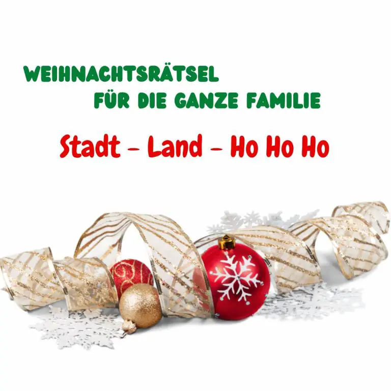 Weihnachtsrätsel für die ganze Familie – Stadt – Land – Ho Ho Ho