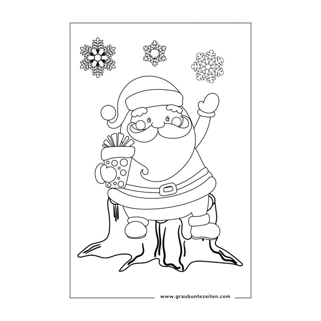  Foto zu Ausmalbilder Weihnachtsmann - Grau-Bunte-Zeiten 