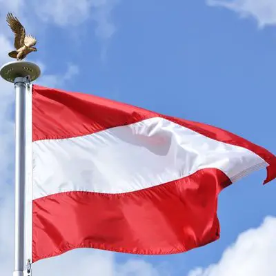 Flagge von Österreich.
