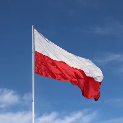 Flagge von Polen.