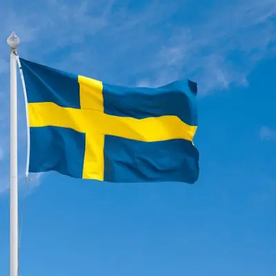Flagge von Schweden.