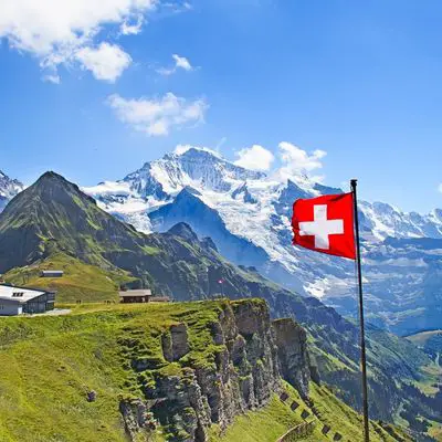 Flagge von der Schweiz.