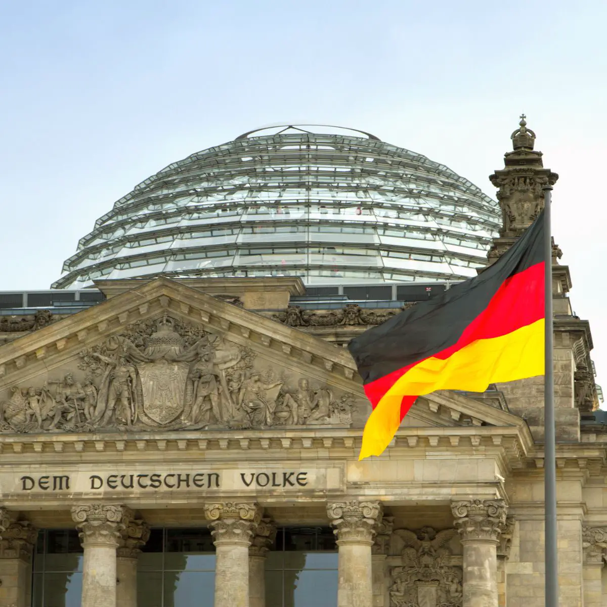 Berliner Reichstag in Deutschland.