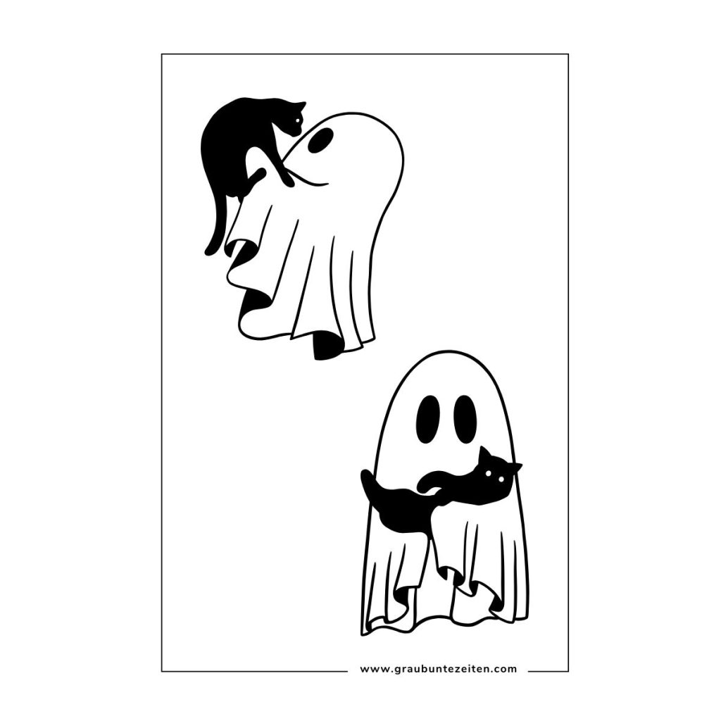  Ausmalbilder Halloween Geister - Grau-Bunte-Zeiten 