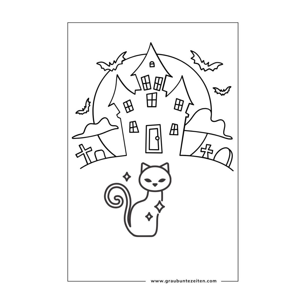  Halloween Ausmalbilder Hexe - Grau-Bunte-Zeiten Motiv 