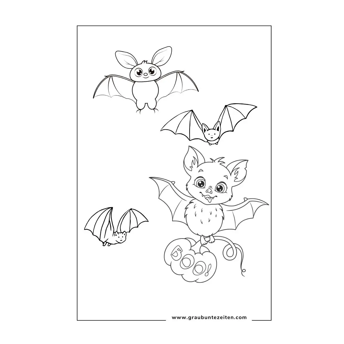 Ausmalbilder Halloween Fledermaus. die Fledermäuse feiern eine Halloween-Party. Sie fliegen wild umher.